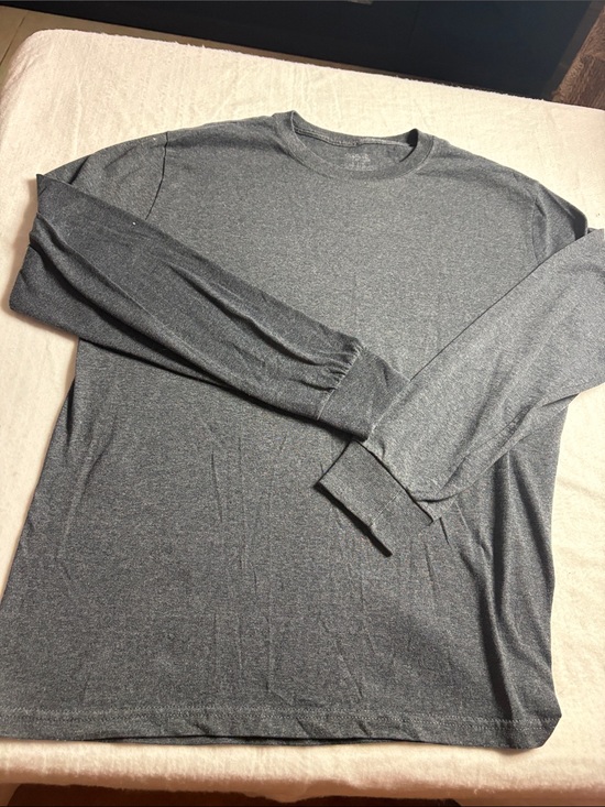 Jerzees Other - Jerzees Men's Long Sleeve Crewneck Tee - Heather Charcoal